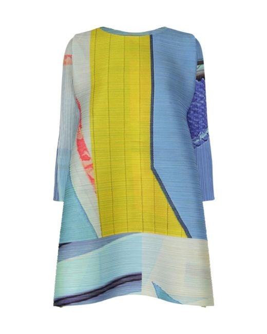 Pleats Please Issey Miyake Blue Casual Dresses
