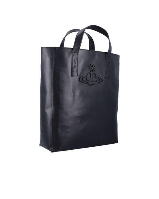 Vivienne Westwood Blue Sarah Medium Tote Bag