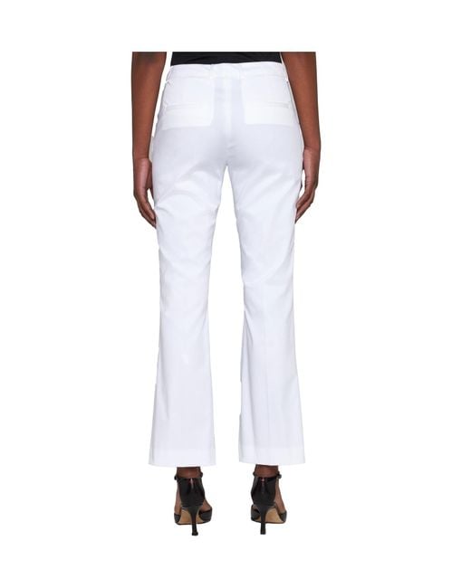 Pt Pantaloni White Pantaloni Torino Flared Stretch Pants