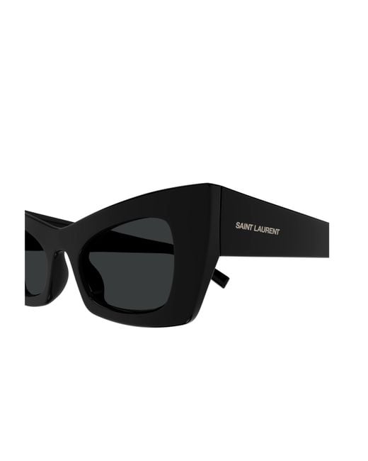 Saint Laurent Black Eyewear Sl 702 Rectangular Sunglasses