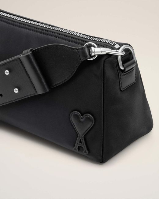 AMI Black Logo Patch Marcel Bag for men