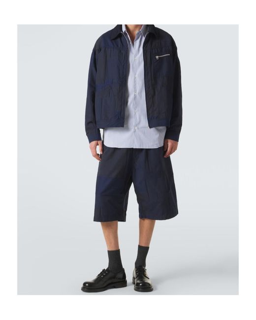 Comme des Garçons Blue Cotton Blend Long-Sleeved Jacket for men