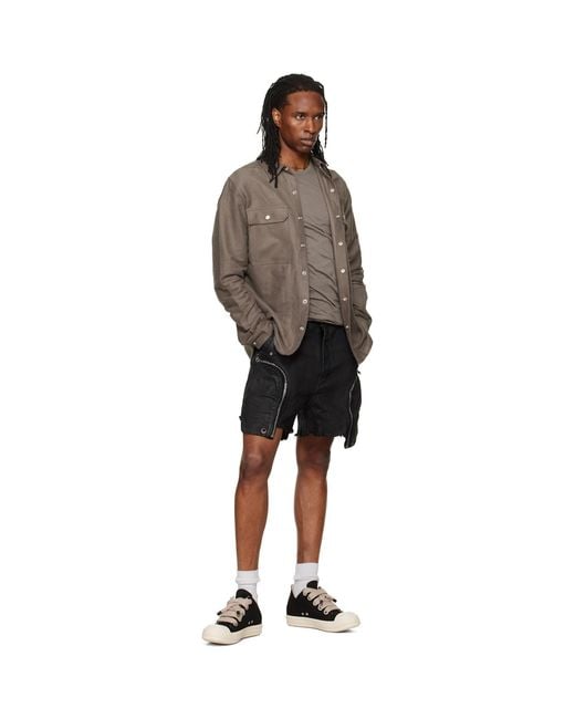Rick Owens Black Lace-Up Low-Top Sneakers for men