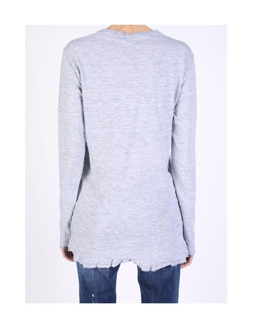 DSquared² Blue Long Sleeve Round Neck T-Shirt