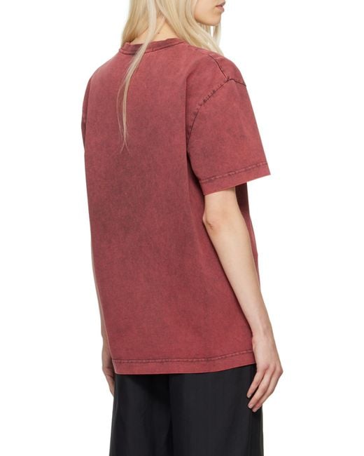 Alexander Wang Red Crewneck Short-Sleeved T-Shirt