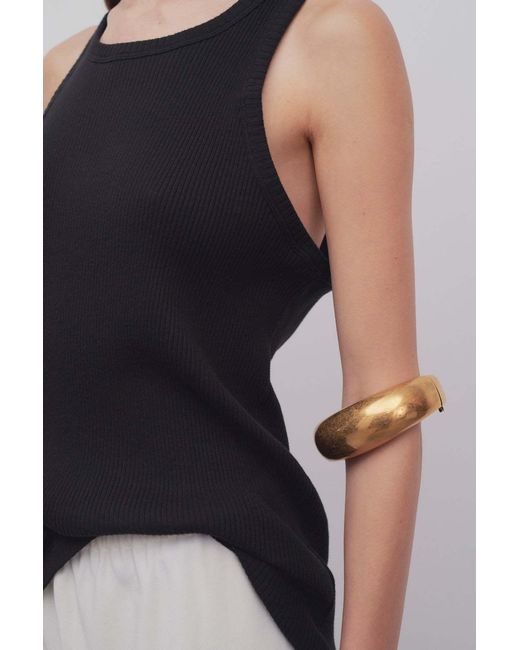 The Row Black Cotton Matte Top