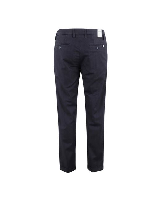Re-hash Blue Cotton Straight-Leg Trousers for men