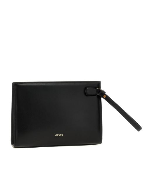 Versace Black La Medusa Pouch for men