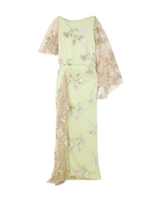 Erdem White Asymmetrical Dress With Drape