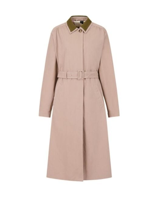 Marni Natural Buckled Belt Trench Coat