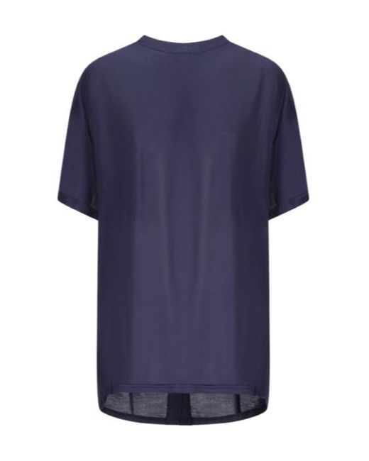 DARKPARK Blue Linda Back Snapped Jersey T-Shirt