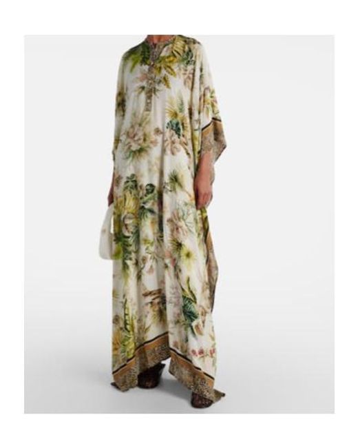 Elie Saab Green Savannah Printed Chiffon Dress