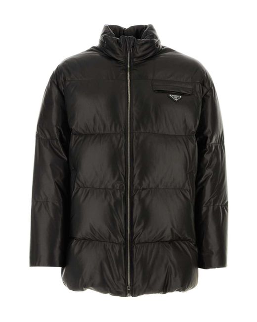 Prada Black Zip-Up Down Jacket for men