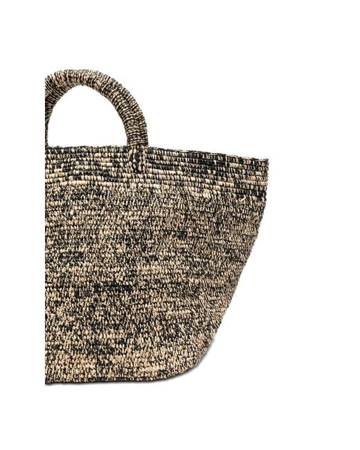 IBELIV Metallic Vanilla Woven Tote Bag