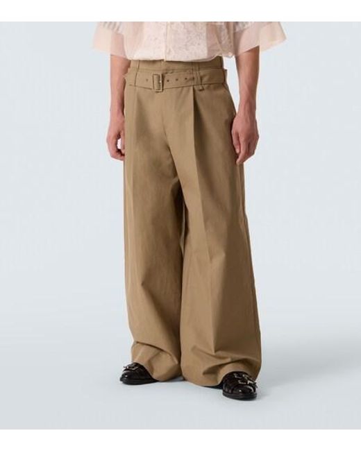 Simone Rocha Natural Cotton-Blend Canvas Wide-Leg Pants for men