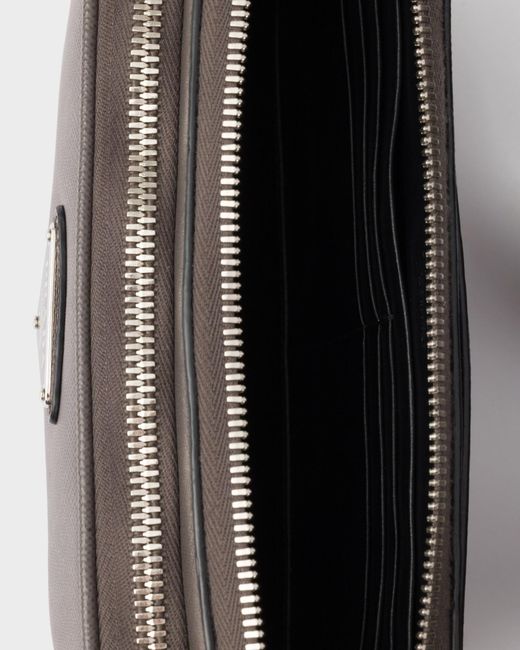 Prada Black Saffiano Leather Belt Bag for men