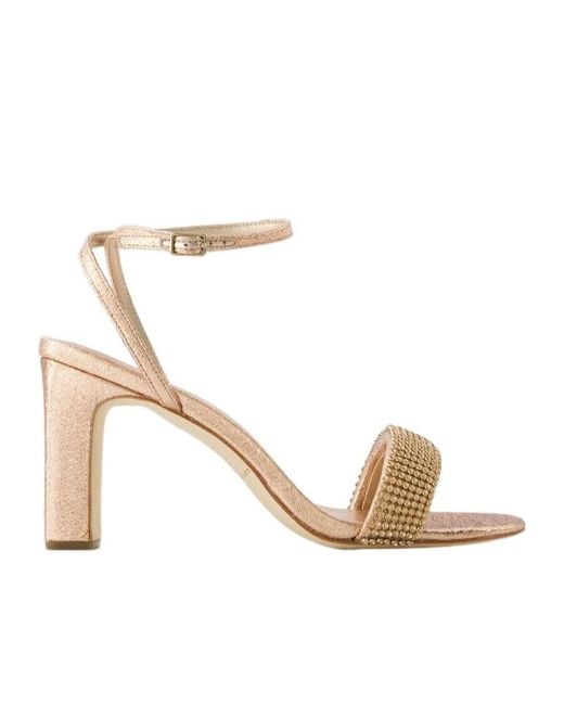 Loeffler Randall Metallic Shaylme Block Heel Sandals