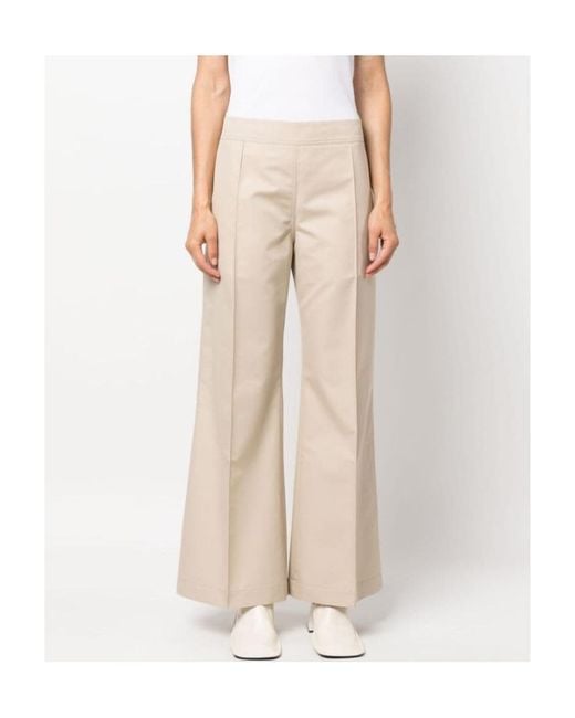 Studio Nicholson Natural Low Rise Tailored Straight-Leg Trousers