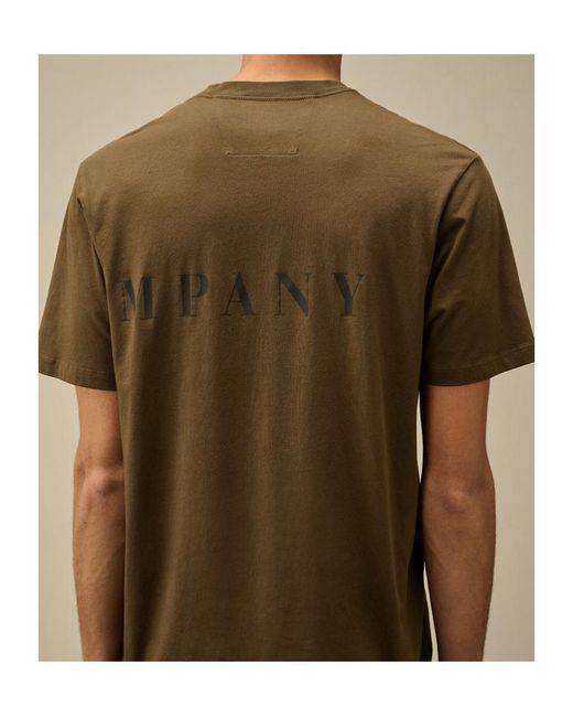 C P Company Green Short-Sleeved T-Shirt for men