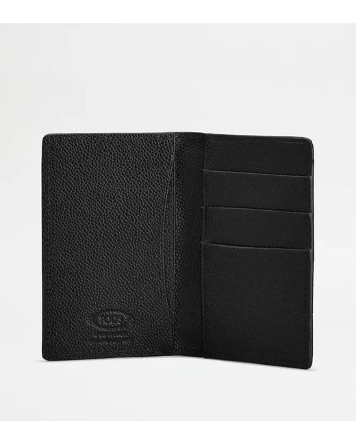 Tod's Black Leather Card Holder for men