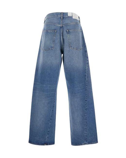 sunflower Blue Five Pocket Jeans With Back Logo Patch for men