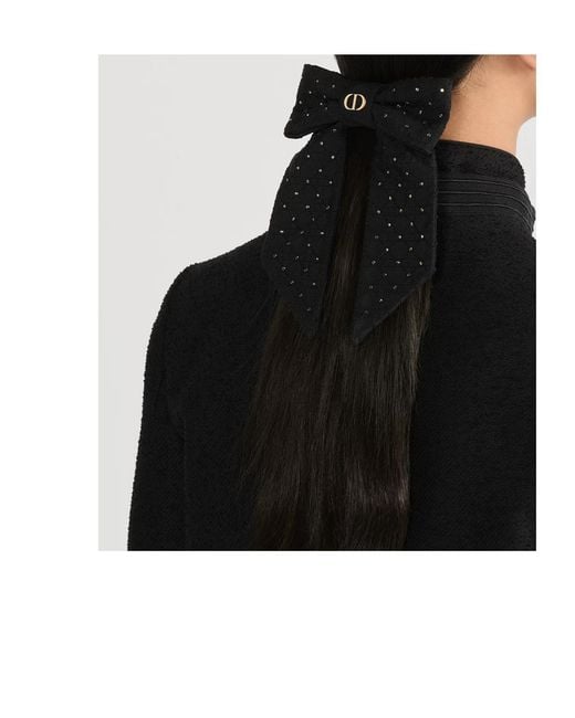 Dior Black Large Twist Bow