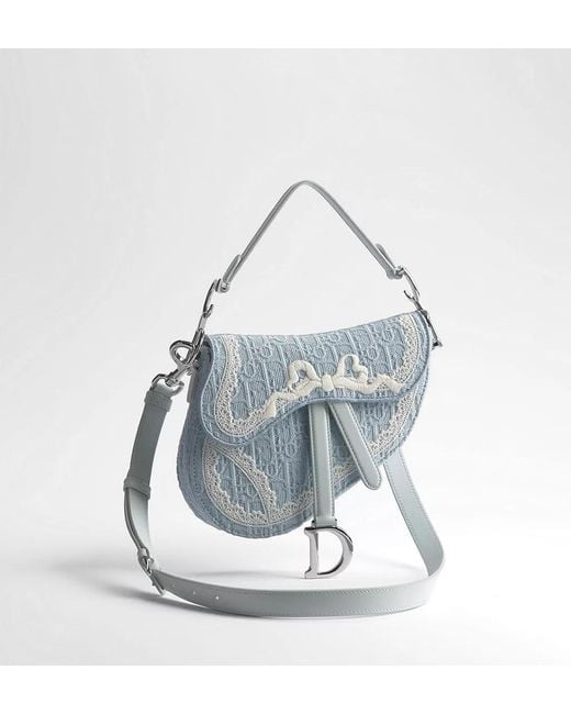 Dior Blue Small Saddle Bag