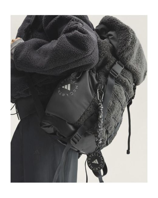 Adidas By Stella McCartney Black Fleece Logo Backpack