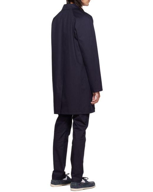 A.P.C. Blue Concealed Fastened Coat for men