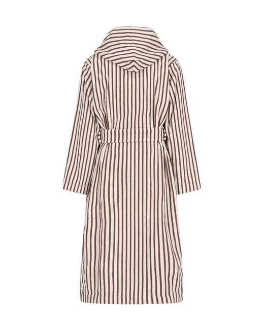 Tekla Pink Terrycloth Hooded Bathrobe for men