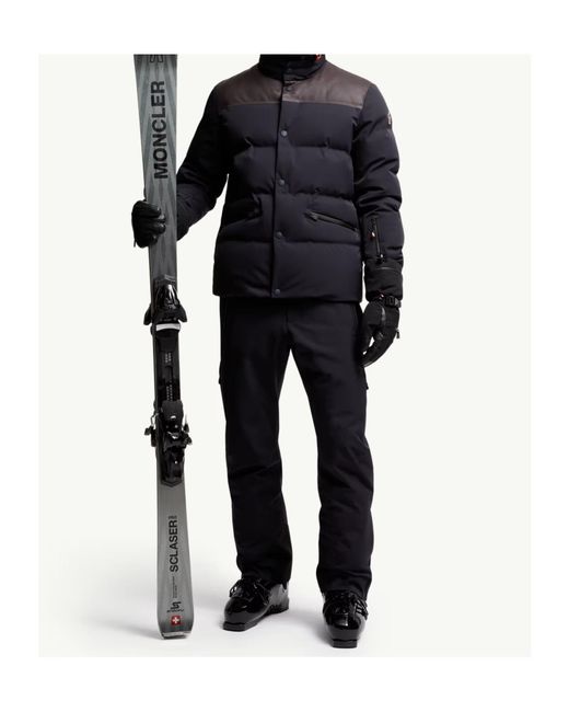 Moncler Blue Grenoble Padded Ski Trousers for men