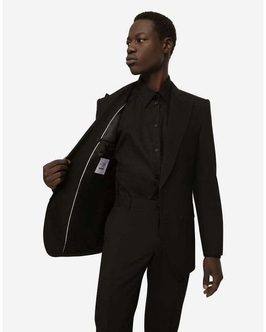 Dolce & Gabbana Black Single Breasted Two-Piece Suit for men