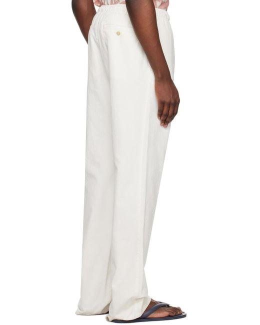 Palm Angels Black Monogram Embroidered Drawstring Pants for men