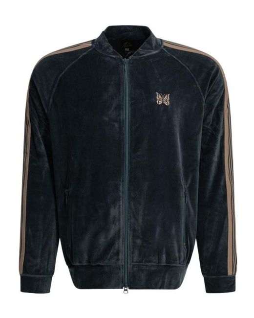 Needles Blue Track Zip-Up Sweatshirt for men