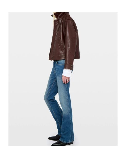 Zadig & Voltaire Brown Kimo Concealed Fastened Jacket