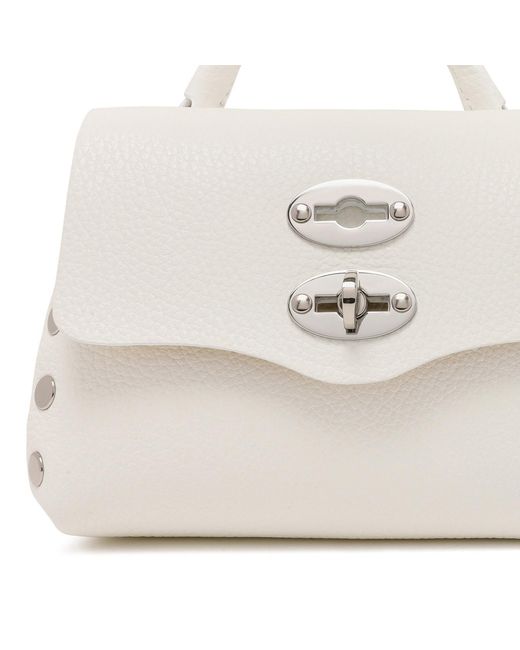 Zanellato White Baby Studded Shoulder Bag
