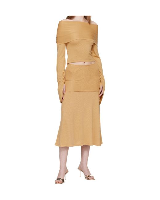 AYA MUSE Natural Ribbed Rylin Skirt