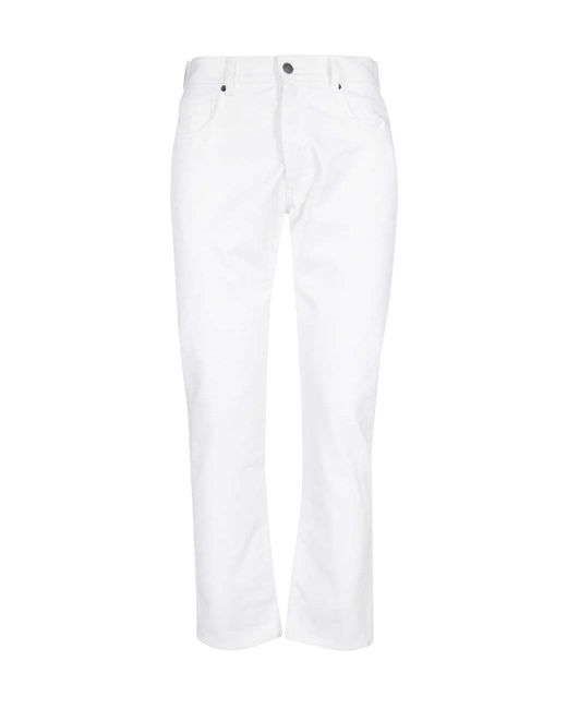 Moschino White Logo Casual Pants for men