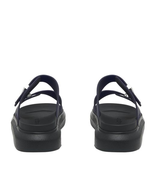McQueen Blue Hybrid Slides for men