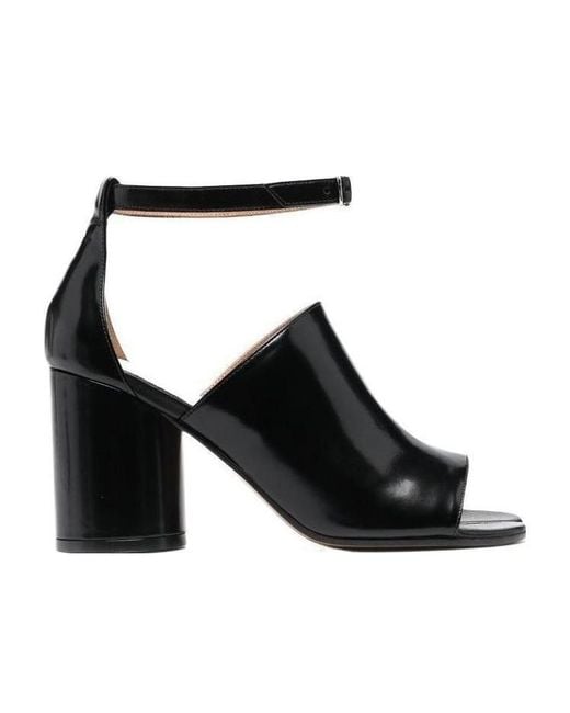 Maison Margiela Black Tabi Block Heel Sandals