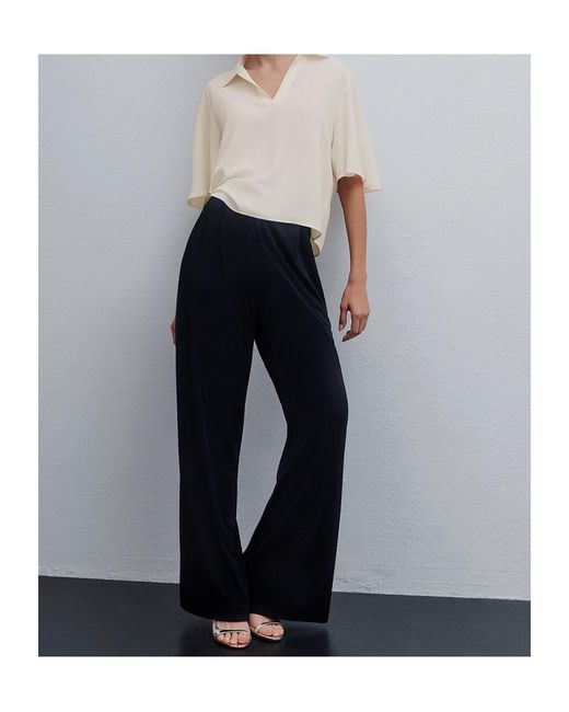 Marella Black Pleated Casual Trousers