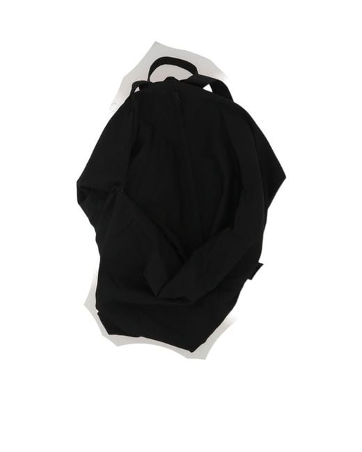 Yohji Yamamoto Black Draped Wool Backpack
