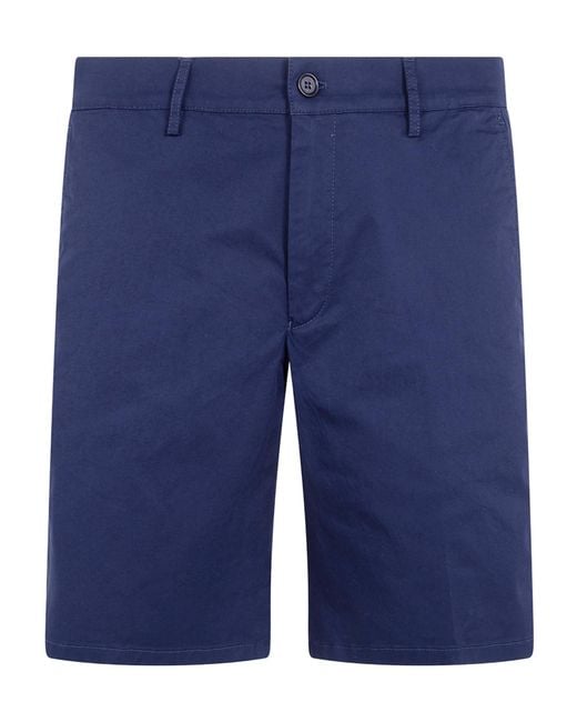 Aspesi Blue Belt-Loop Shorts for men