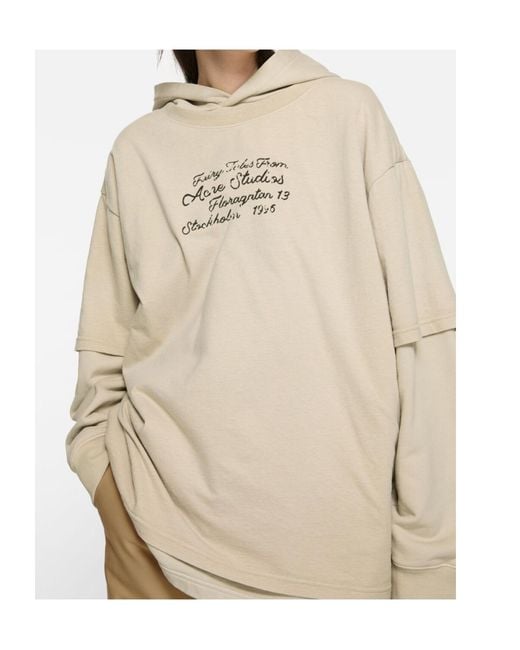 Acne Natural Layered Sweatshirt