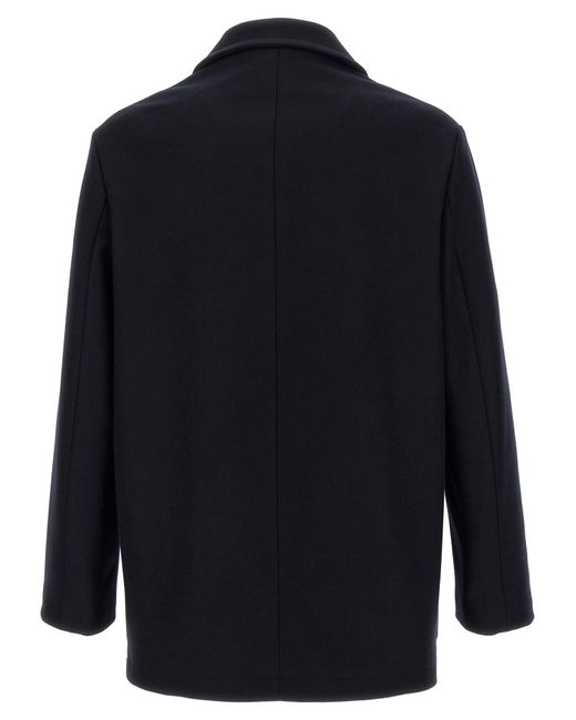 Barena Blue Dosio Double-Breasted Coat for men