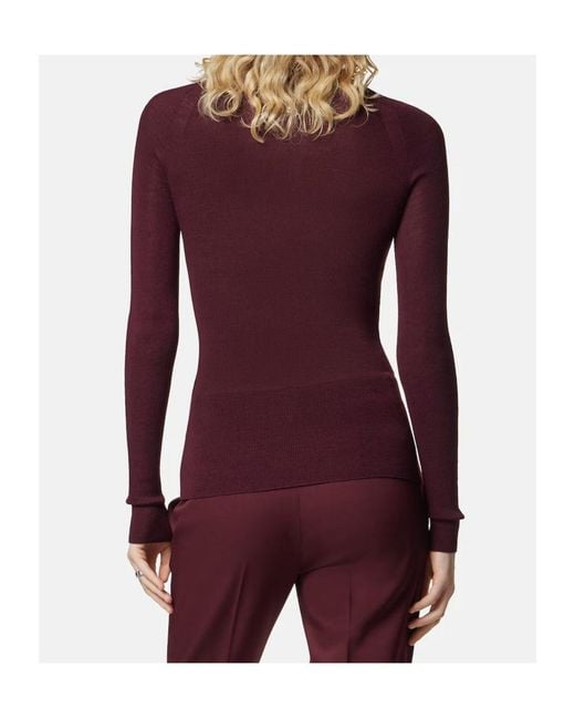 Versace Purple Long-Sleeved Turtleneck Jumper