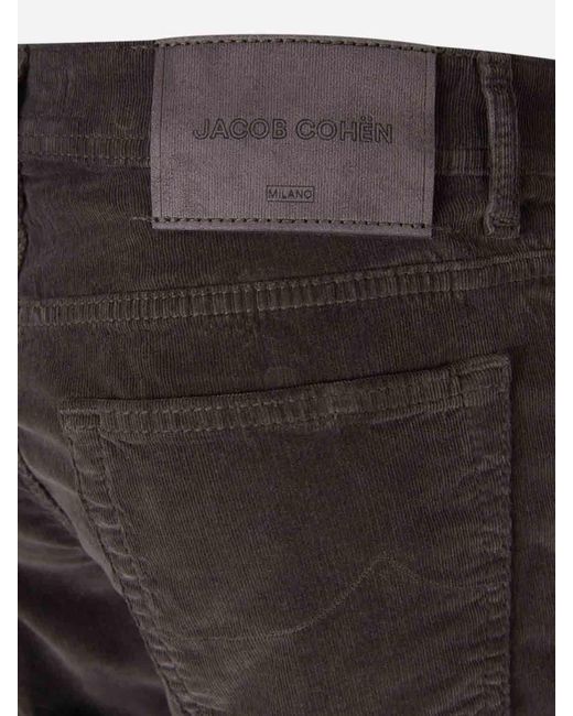 Jacob Cohen Black Corduroy Jeans for men