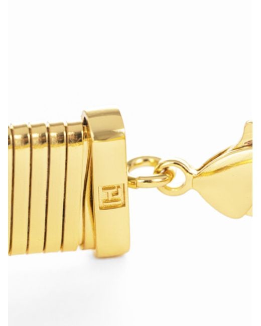 FEDERICA TOSI Yellow Ribbed Chain Bracelet