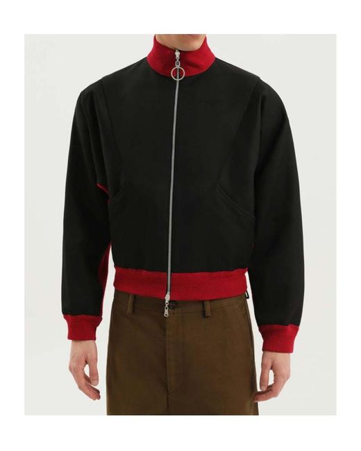 1989 STUDIO Red Ribbed Collar Coat