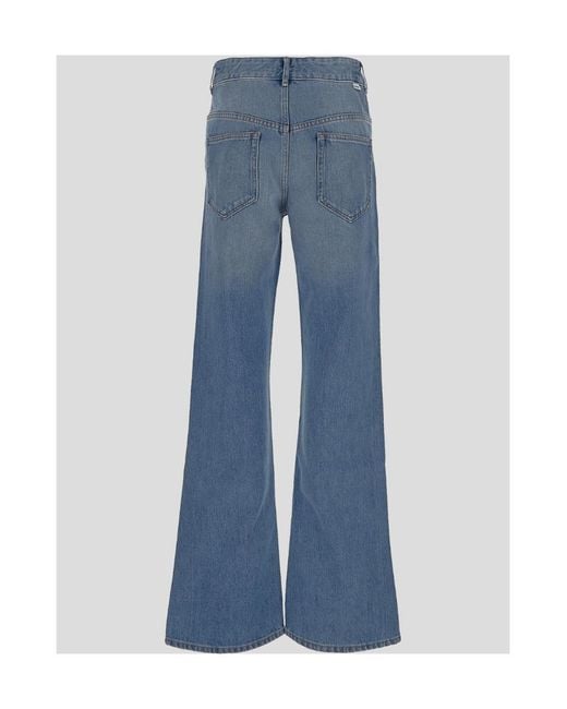 Isabel Marant Blue High-Rise Bootcut Jeans